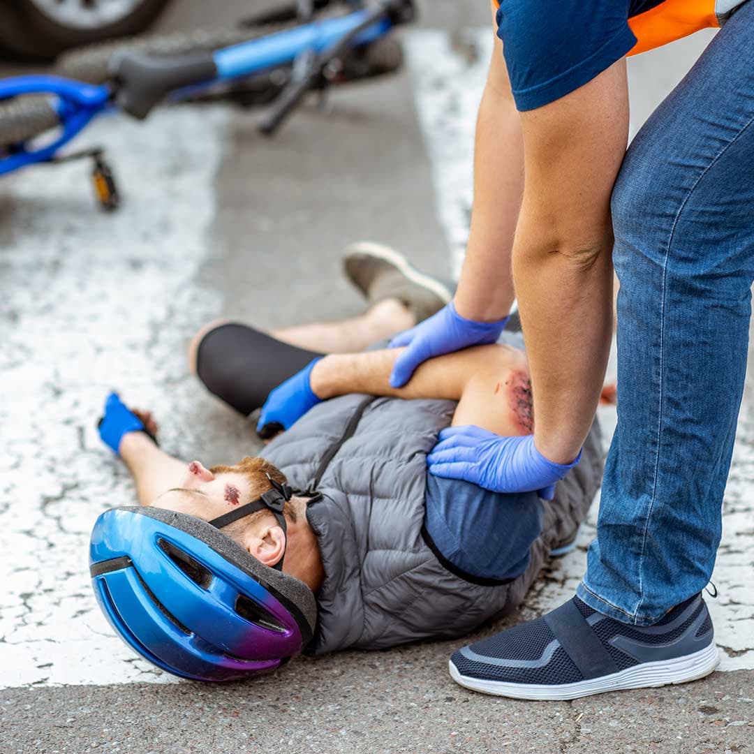 Medical professional assisting a patient
