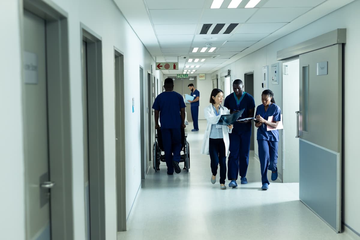 Medical facility hallway